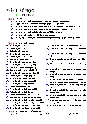Ôn tập môn Toán lớp 6